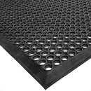 Rubber Workshop Safety Mats with Drainage Holes Anti-Fatigue, Slip-Resistant Nitrile Rubber Oil & Grease Resistant, Bevelled Edge Economical