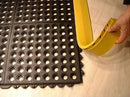 Anti Fatigue Rubber Workshop Mat Tile with Drainage Holes C - Rubber Co