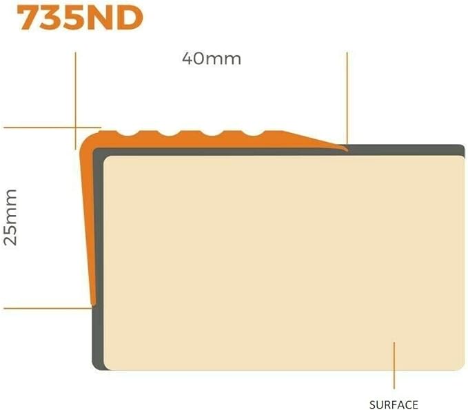 Self-Adhesive Rubber Stair Nosing Non-Slip Angle Step Edge PVC