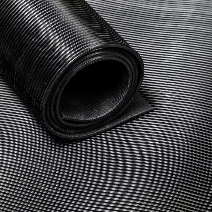 Standard Electrical Switchboard Matting - Fine Ribbed Rubber, 11,000V Tested, Anti-Slip Surface Cloth Impression Low Maintenance BS921 Certified