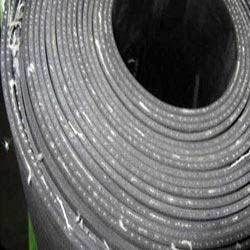Black 1 Ply Insertion Commercial Rubber Sheet Reinforced Natural/SBR Blend, 65° Shore A Hardness, 1.4m Width, Various Thicknesses - Linear Metre